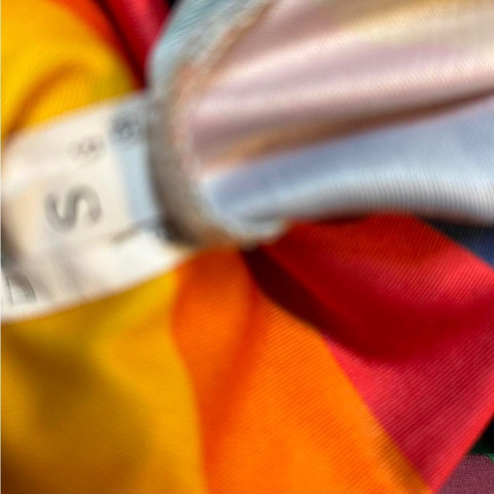 Colorful Striped Long Sleeve Romper Women’s Small Multi Rainbow - Picture 8 of 8